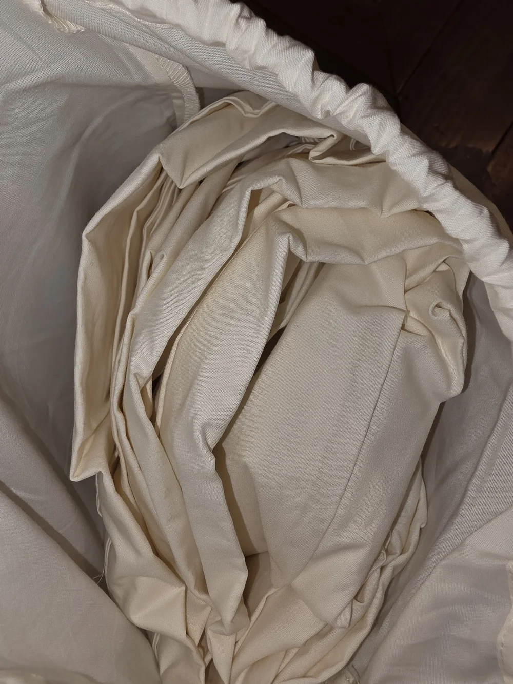 Quince Organic Crisp Percale Duvet Cover - Full/Queen - Ivory